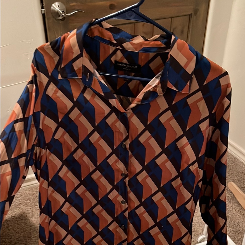 Banana Republic Women’s Geometric Pattern Shirt - Multicolor